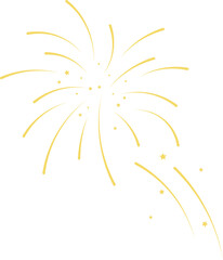 Star Spark Firework Burst &ndash; Gold Minimal Line Art