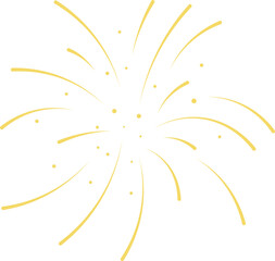 Radiant Gold Firework Burst &ndash; Elegant Line Firework