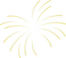 Curved Gold Firework Burst &ndash; Minimal Celebration Spark