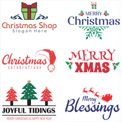 Set christmas decorative  art and illustrator eps 10