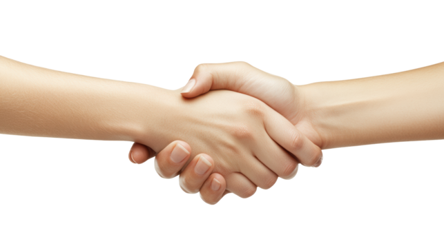 Handshake in soft neutral lighting
