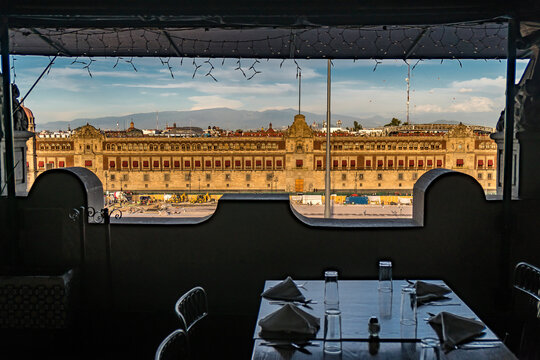 Zocalo, or Plaza de la Constitucion, Mexico City.