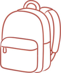 Backpack line drawing