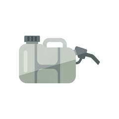 Fototapeta premium A grey jerrycan with a black spout halffilled with grey liquid
