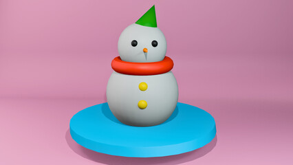 シンプルな雪だるま