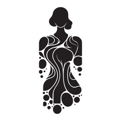 organic shapes digital print vector silhouette clip art logo design illustration. abstract organic icon collection