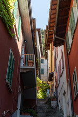 Walking in Varenna, one of beautiful villages on Como lake in Lombardy, North of Italy