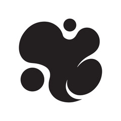 organic shapes digital print vector silhouette clip art logo design illustration. abstract organic icon collection