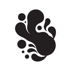 organic shapes digital print vector silhouette clip art logo design illustration. abstract organic icon collection