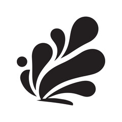 organic shapes digital print vector silhouette clip art logo design illustration. abstract organic icon collection