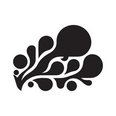 organic shapes digital print vector silhouette clip art logo design illustration. abstract organic icon collection