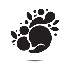 organic shapes digital print vector silhouette clip art logo design illustration. abstract organic icon collection