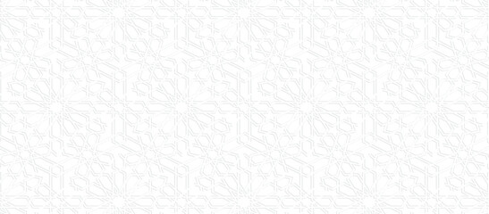 white ornament islamic pattern background