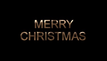 Obraz premium Sparkling Golden Merry Christmas Text