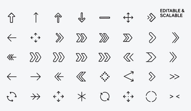 Minimal Pixel Perfect Arrow Icons
