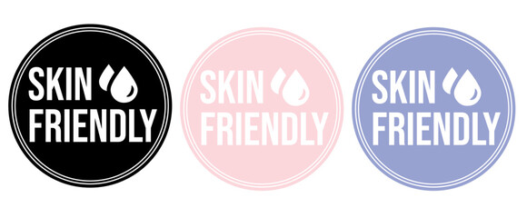 Skin Friendly badge set , Skin Friendly logo set, Skin Friendly seal