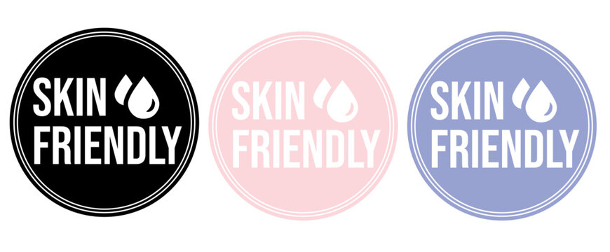 Skin Friendly badge set , Skin Friendly logo set, Skin Friendly seal