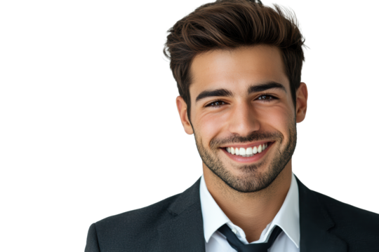 Young businessman portrait with confident smile
