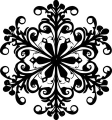 Intricate Floral Design in Black and White creating a Vintage Aesthetic look