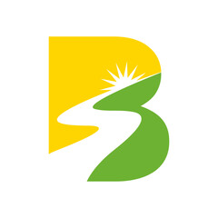 Sunrise Path Letter B Logo