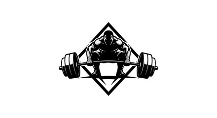 Geometric illustration of a car surrounded by weights in a diamond shape