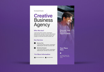 Purple Corporate Creative Business Flyer Layout