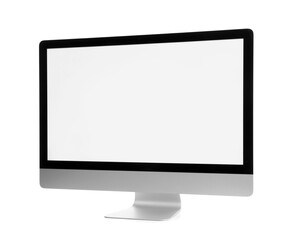Modern computer monitor isolated on white background