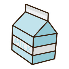 colored icon of a carton of cow's milk