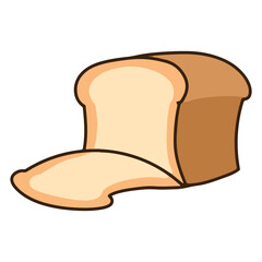colored icon of white bread