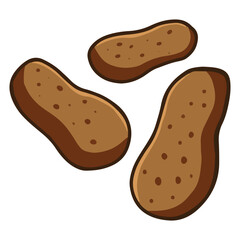 raw potato colored icon