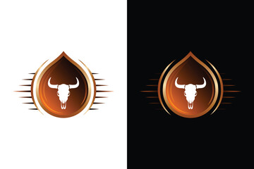 Bull Skull Emblem Graphic Design