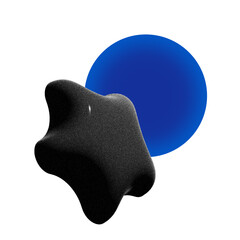 black star with blue circle