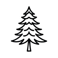 Obraz premium Elegant Black Christmas Tree Silhouette with Snowflake Decoration – Holiday Winter Design,