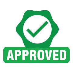 Green approved icon vector illustration of a check mark inside a circle perfect for web design and user interface elements EPS vector