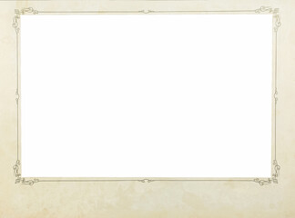 Elegant Vintage Template Featuring Ornate Border and Blank Central Space