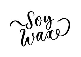 Soy Wax Calligraphy Script for Artisan Branding. Elegant Cursive Typography for Natural Candle Label.