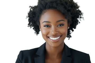 Confident smiling businesswoman in blazer

