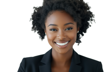 Confident smiling businesswoman in blazer