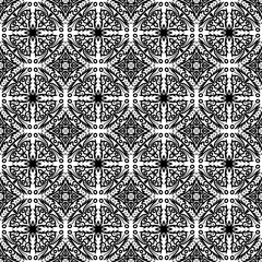 Hand Drawn Line Art Ornamental Tile Design