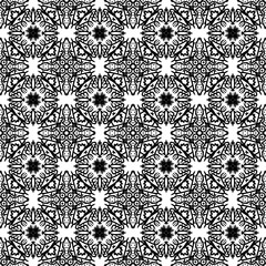 Hand Drawn Line Art Ornamental Tile Design