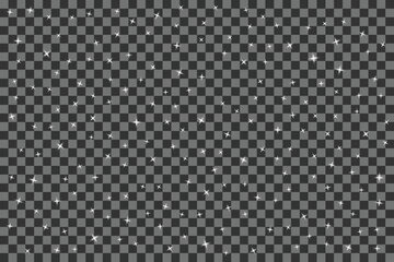 Sparkling glitter particles on transparent background a vector illustration for festive designs perfect for adding a touch of magic to your projects EPS vector