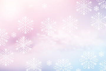 Pastel winter background with snowflakes soft gradient texture for seasonal designs perfect for Christmas and New Years projects EPS vector