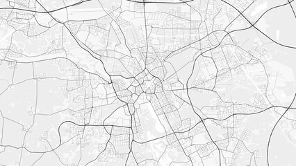 Hanover City Map. Minimalist black and  white line art poster for printing, wallpaper, wall art, and map resources for home and office decor