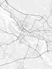 Obraz premium Bremen City Map. Minimalist black and white line art poster for printing, wallpaper, wall art, and map resources for home and office decor
