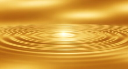 Fototapeta premium 金色の水面に広がる波紋の美しい瞬間を捉えた写真