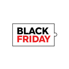 Bold Black Friday deal announcement with a puzzle piece edge for holiday shopping promotions