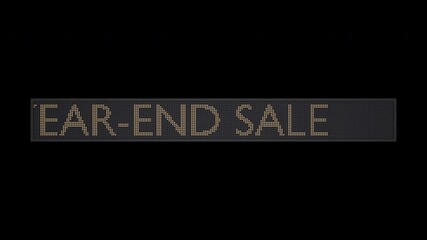 Year-end Sale Text Overlay on transparent Background for Retail Promotions