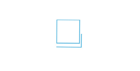 Square, Rectangle, Light Blue, Collage Rectangle, Made of Paper, Photo Frame on Transparent Background.