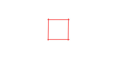 Square, Rectangle, Red, Collage Rectangle, Made of Paper, Photo Frame on Transparent Background