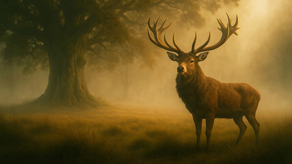 Stille Begegnung im Wald